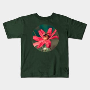 Bee Collecting Pollen Photograph Kids T-Shirt